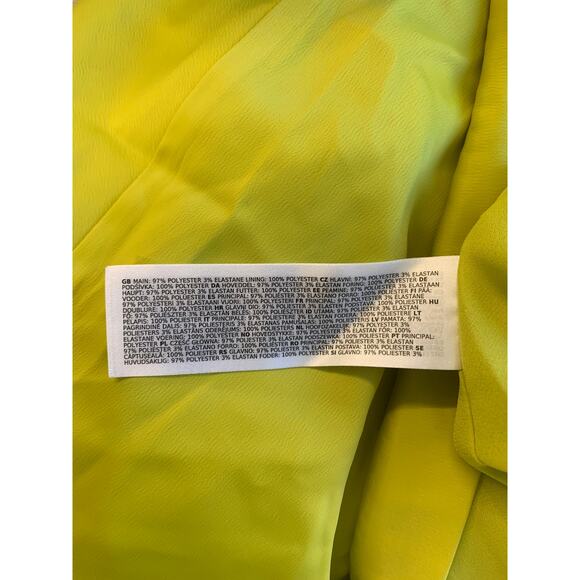 Ever New Women's Off the Shoulder Mini Dress Long Sleeve Lime Green Size 8P - Picture 4 of 5